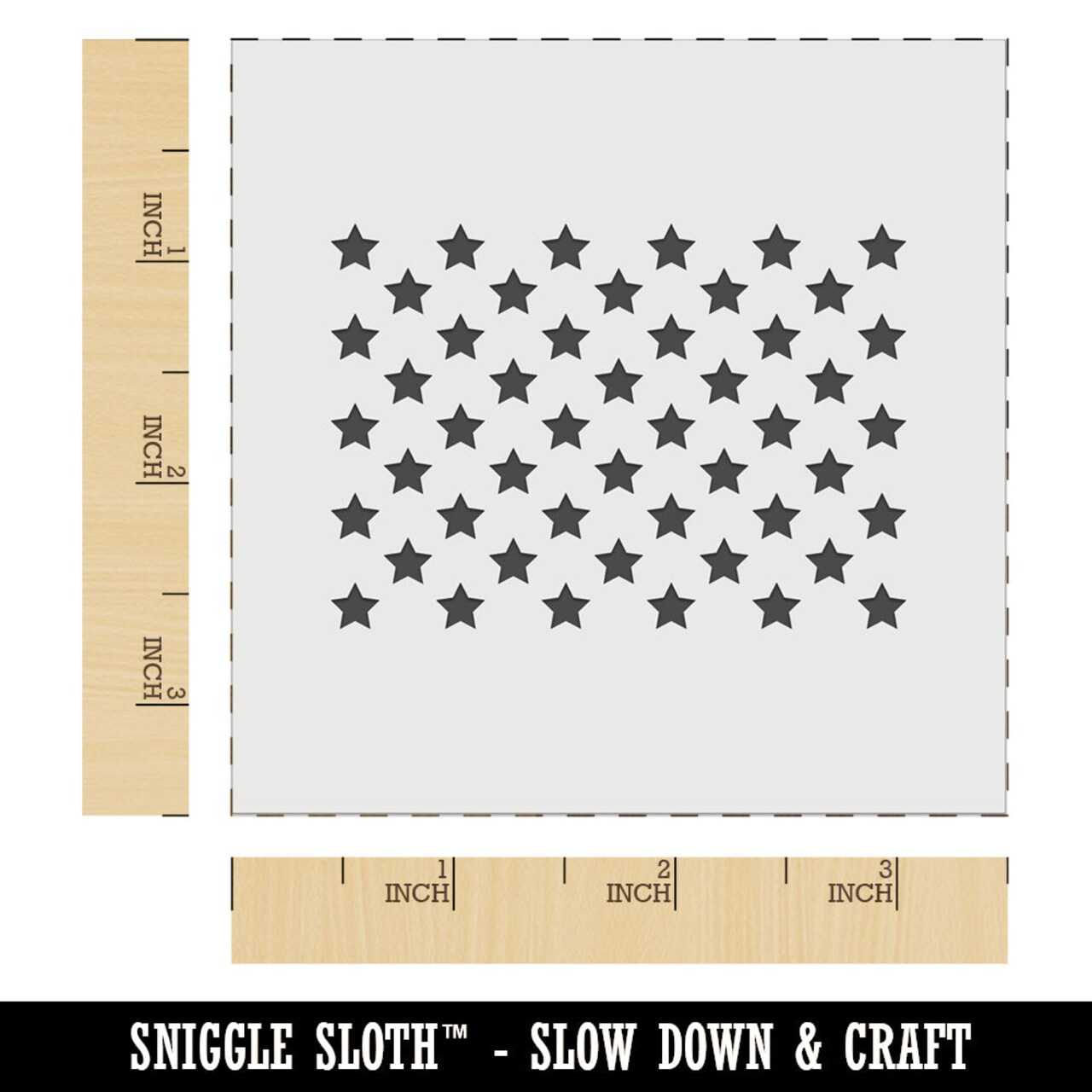 50 Stars to the American Flag USA United States Wall Cookie DIY Craft Reusable Stencil